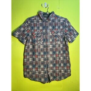 Buffalo David Bitton Men Size S Blue Check Short Sleeve Casual Shirts Lot 2